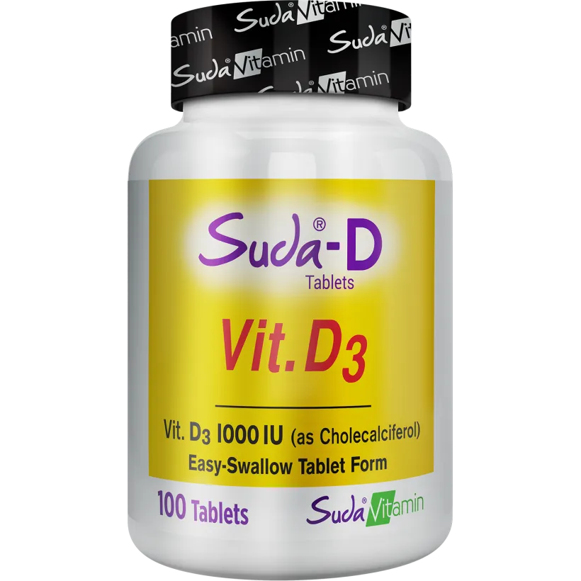 Suda Vitamin Suda-D Vitamin D3 1000IU  100 Tablet