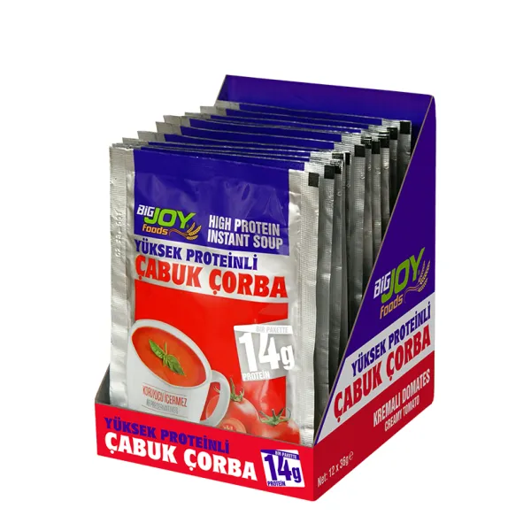 Bigjoy Foods Yüksek Proteinli Çorba Kremalı Domates  432g