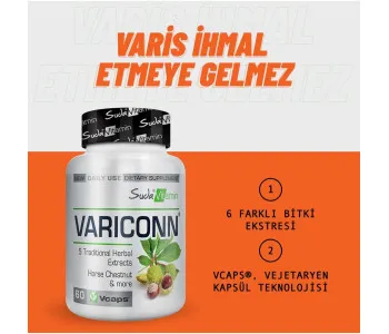Suda Vitamin Variconn  60 Bitkisel Kapsül